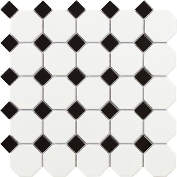 Mosaico Octagon White Math 30.5X30.5cm