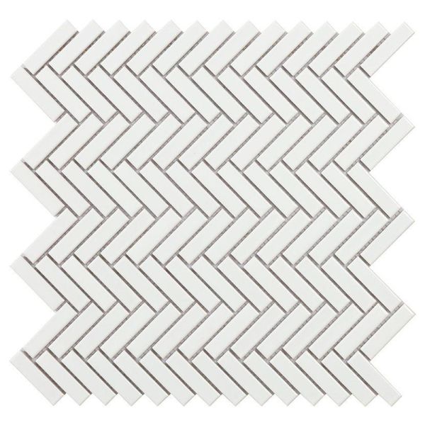 Mosaico Chevron White 29X31cm