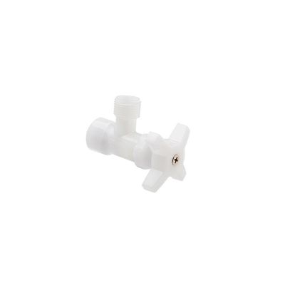 Válvula Regulación Plástica 1/2 Pulgada Sin Manguera Blanco