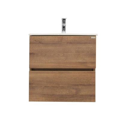 MUEBLE DE BANO PRAGA 60 COLOR AMARETO + LAVAMANOS